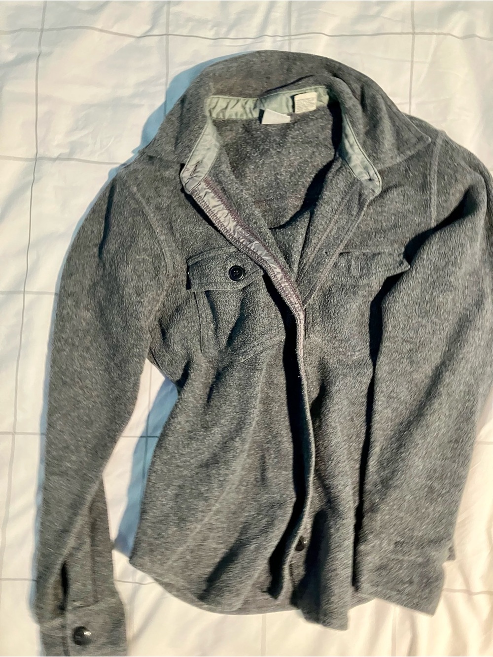 GAP Gray Sherpa-Lined Jacket